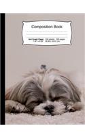 Dog Composition Notebook, 4x4 Graph Paper: 4x4 Quad Rule Composition Book, Student Exercise Science Math Grid, 200 Pages, 7.44 X 9.69(12 Dog)