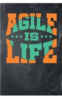 Agile is Life: Chalkboard, Orange & Green Design, Blank College Ruled Line Paper Journal Notebook for Project Managers and Their Families. (Agile and Scrum 6 x 9 i
