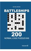 Battleships - 200 Normal Logic Puzzles 9x9 (Volume 2)