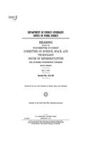 Department of Energy oversight