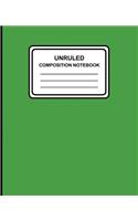 Unruled Composition Notebook