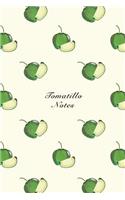 Tomatillo Notes: 6"x9" Notebook Watercolor Texture Design Fruit Pattern Cover. 108 Blank Lined Pages Matte Softcover Note Book Journal