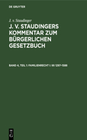 Familienrecht I: §§ 1297-1588