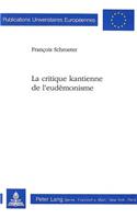 La critique kantienne de l'eudemonisme