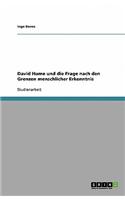 David Hume und die Frage nach den Grenzen menschlicher Erkenntnis