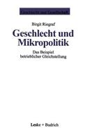 Geschlecht Und Mikropolitik