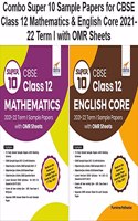 Combo Super 10 Sample Papers for CBSE Class 12 Mathematics & English Core 2021-22 Term I with OMR Sheets