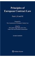 Principles of European Contract Law, Parts I - III Student Edition