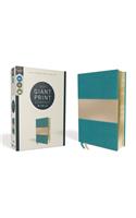 NIV, Giant Print Compact Bible, Leathersoft, Teal, Red Letter, Comfort Print