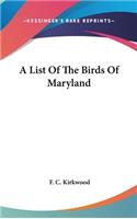 List Of The Birds Of Maryland