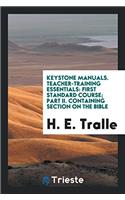 KEYSTONE MANUALS. TEACHER-TRAINING ESSEN