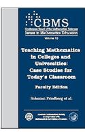 Teaching Mathematics in Colleges and Universities