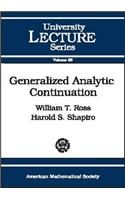 Generalized Analytic Continuation