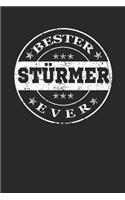 Bester Stürmer Ever: A5 Punktiertes - Notebook - Notizbuch - Taschenbuch - Journal - Tagebuch - Ein lustiges Geschenk für die Besten Männer Der Welt