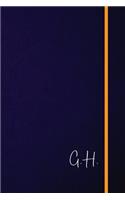 G.H.: Classic Monogram Lined Notebook Personalized With Two Initials - Matte Softcover Professional Style Paperback Journal Perfect Gift for Men and Women