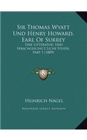 Sir Thomas Wyatt Und Henry Howard, Earl Of Surrey
