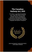 Canadian Railway Act, 1919