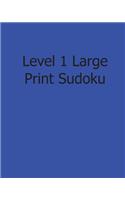 Level 1 Large Print Sudoku: Easy to Read, Large Grid Sudoku Puzzles