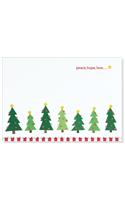 Sparkly Christmas Trees, Merry Christmas Holiday Cards