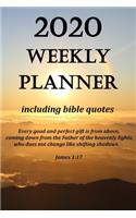 2020 weekly planner including bible quotes