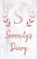 Serenity's Diary: Personalized Diary for Serenity / Journal / Notebook - S Monogram Initial & Name - Great Christmas or Birthday Gift