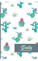 Daily Reflections: Cactus Undated Daily Devotional Reflection Notebook; Prayer Book For Women Men; Life Application Notepad
