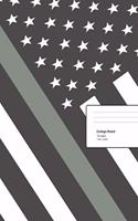 Thin Gray Line Composition Notebook: Thin Gray Line Composition Notebook, Correctional Officers Composition Book, Prison Guard Journal, Correctional Officer Notebook, 7.44 X 9.69 Colleg