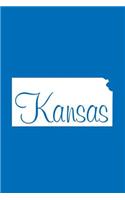 Kansas - Cobalt Blue Lined Notebook with Margins: 101 Pages, Medium Ruled, 6 x 9 Journal, Soft Cover