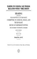 Examining EPA's regional haze program: regulations without visible benefits