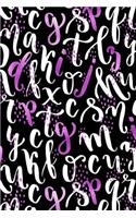 Bullet Journal Notebook Sparkly Letters Pattern 6
