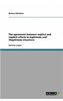 The Agreement Between Explicit and Implicit Affects in Legitimate and Illegitimate Situations