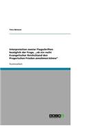 Interpretation zweier Flugschriften bezüglich der Frage, 
