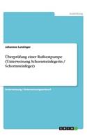 Überprüfung einer Rußtestpumpe (Unterweisung Schornsteinfegerin / Schornsteinfeger)