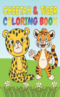 Cheetah & Tiger Coloring Book