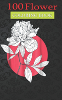 100 Flower Coloring Book