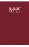 Semesterplaner: Semesterplaner für Studenten und Schüler mit Stundenplan für 4 Semester - Motiv: Rot