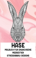 Malbuch für Erwachsene - Stressabbau-Designs - Meerestier - Hase