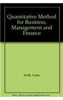 Quantitative Method for Business, Management and Finance