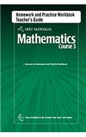 Holt McDougal Mathematics: Homework and Practice Workbook Teacher's Guide Course 3(Holt McDougal Mathematics)