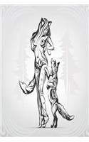 Nude Wolf Girl and Wolf