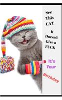 See This Cat It Doesn't Give a Fuck It's Your Birthday