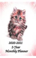 2020-2021 2-Year Monthly Planner 6x9 cat