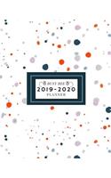 2019-2020: Weekly and Monthly Academic Calendar/Agenda July 2019 - June 2020 Paint Dots Colorful