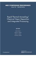 Rapid Thermal Annealing/Chemical Vapor Deposition and Integrated Processing: Volume 146