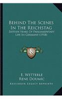 Behind the Scenes in the Reichstag