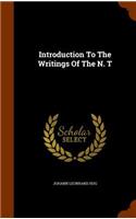Introduction To The Writings Of The N. T