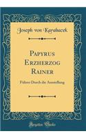 Papyrus Erzherzog Rainer: FÃ¼hrer Durch Die Ausstellung (Classic Reprint)