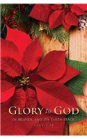 Glory to God Poinsettia Christmas Bulletin (Pkg of 50)