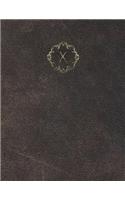 Monogram "X" Grid Sketchbook: (24 Monogram Aged 150 Grid-Sketch)
