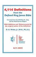 4,114 Definitions from the Defined King James Bible